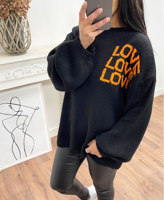 LOVE LOVE LOVE PULLOVER AH250530 SCHWARZ