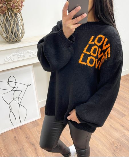 PULLOVER LOVE LOVE LOVE AH250530 NOIR