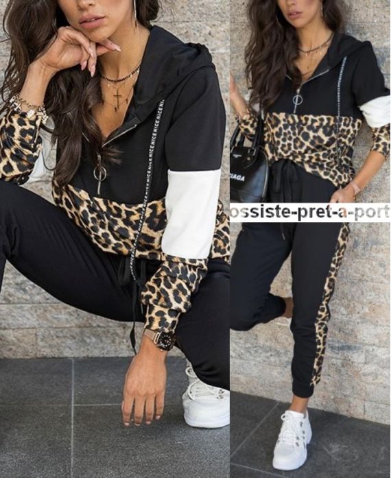 CONJUNTO DE 2 PIEZAS 4065 DE LEOPARDO