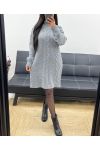 CABLE KNIT DRESS AH250547 GREY