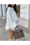 ZACHT OVERSIZED VEST MET AH250561 WITTE KNOPEN