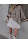 SOFT OVERSIZED CARDIGAN WITH BUTTONS AH250561 DARK BEIGE