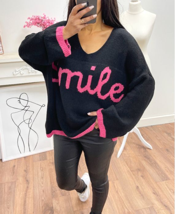 SMILE OVERSIZED TRUI AH250560 ZWART