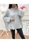 OVERSIZED VEST BUTTONS AH250567 LIGHT GREY