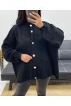 CHALECO OVERSIZE CON BOTONES NEGROS AH250567