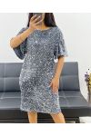 SEQUINS DRESS AH250564 SILVER