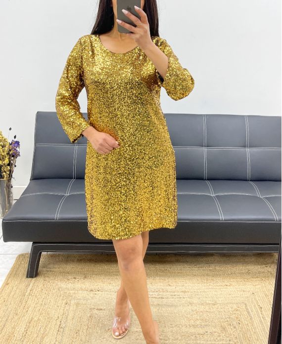 ROBE DE SOIREE GOLD AH250581