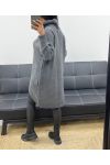 ASYMMETRICAL TURTLENECK SWEATER AH250584 GREY