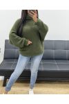 SOFT TURTLENECK SWEATER AH250596 MILITARY GREEN