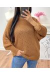 PULLOVER MANCHES 3/4 AH250600 CAMEL