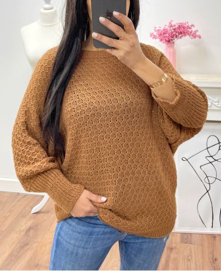 3/4 SLEEVED PULLOVER AH250600 CAMEL