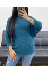 3/4 SLEEVE PULLOVER AH250600 PETROL BLUE