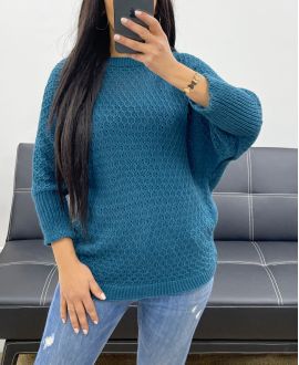 3/4 SLEEVE PULLOVER AH250600 PETROL BLUE