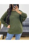 3/4 SLEEVED SWEATER AH250600 MILITARY GREEN