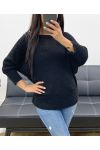 PULLOVER MANCHES 3/4 AH250600 NOIR