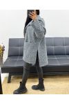 HOODED COAT WITH SOFT AH250616 GREY HAIR