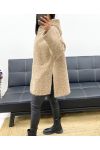 HOODED COAT WITH SOFT AH250616 CAMEL