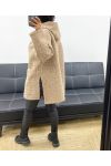 HOODED COAT WITH SOFT AH250616 CAMEL