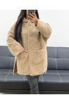 HOODED COAT WITH SOFT AH250616 CAMEL