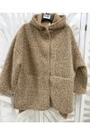 HOODED COAT WITH SOFT AH250616 CAMEL