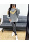 LUREX V PULLOVER AH250645 GREY