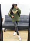 LUREX V SWEATER AH250645 MILITARY GREEN