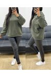 SWEATSHIRT MET CAPUCHON EN ZAKKEN AH250619 GROEN