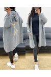 GILET A CAPUCHE DOS ETOILE AH250682 GRIS