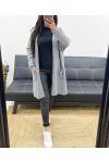 STAR-BACKED HOODED VEST AH250682 GREY