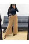 PANTALON VELOURS + CEINTURE AH250632 CAMEL