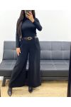 VELVET PANTS + BLACK AH250632 BELT