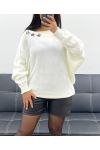 MAGLIONE A 3 STELLE AH250691 BIANCO