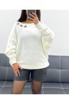 MAGLIONE A 3 STELLE AH250691 BIANCO