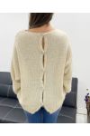 PULLOVER BACK BUTTONS PE0589 BEIGE