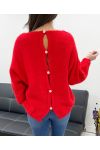 PULLOVER BACK BUTTONS PE0589 RED