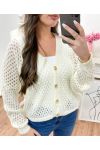 PE0725 WHITE PERFORATED VEST