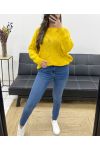 MAGLIONE TRAFORATO PE0838 GIALLO