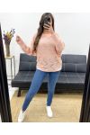 MAGLIONE TRAFORATO PE0838 ROSA