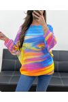 3/4-2 PRINTED SWEATER SLEEVES P0847 TIE AND DYE 2