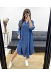 LONG SHIRT DRESS TENCEL PE0844 DARK BLUE