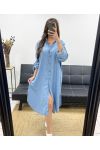 LONG SHIRT DRESS TENCEL PE0844 LIGHT BLUE