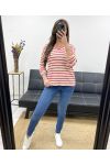 LUREX KNIT SAILOR SWEATER PE0769 ROOD