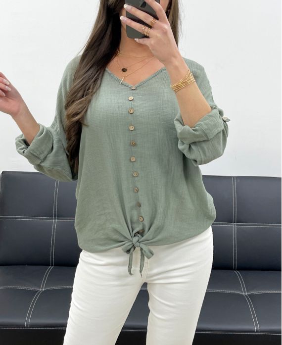 BOTTONI TOP AH250791 KHAKI