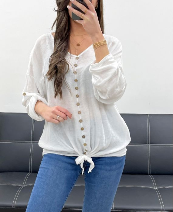 BUTTON TOP AH250791 WHITE