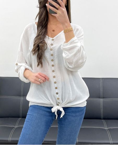 BUTTON TOP AH250791 WHITE