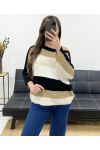 LUREX STRIPED PULLOVER AH250652 BLACK