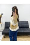 LUREX STRIPES SWEATER AH250652 CAMEL