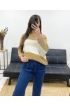 LUREX STRIPES SWEATER AH250652 CAMEL