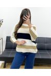 LUREX STRIPED JUMPER AH250652 WHITE