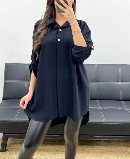 LONG OVERSIZED SHIRT PE0479 BLACK